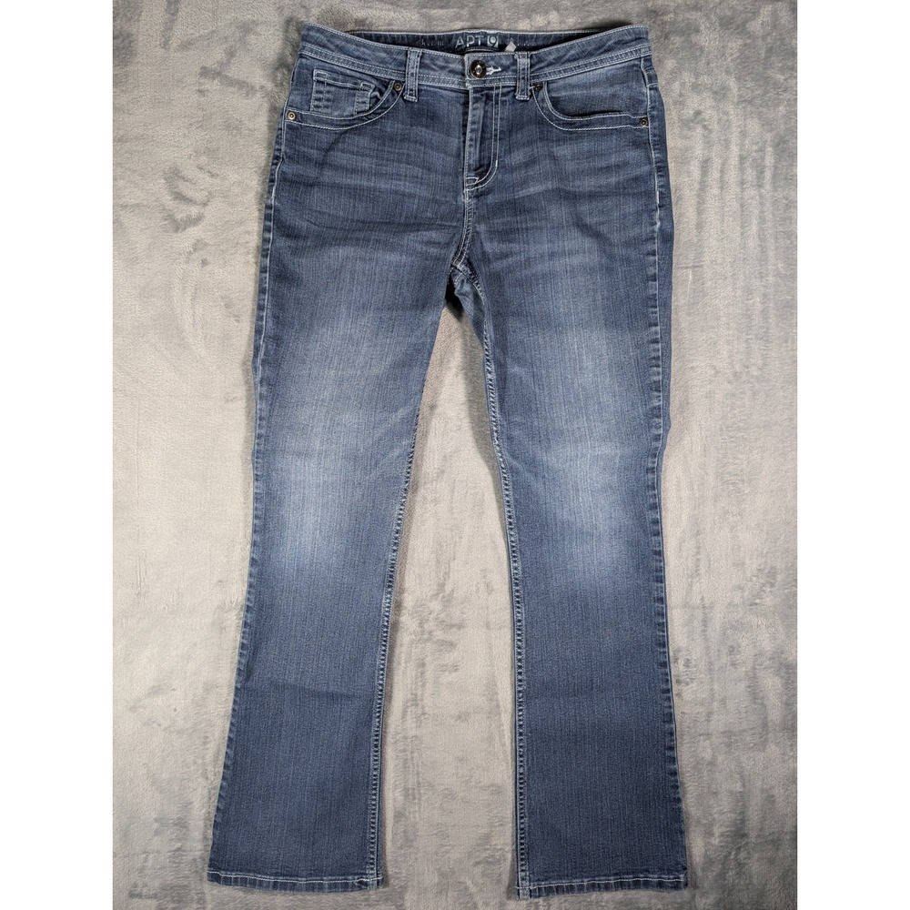 Abt. 9 Women's Size 10 Blue Denim Bootcut Jeans Medium Wash Stretch 33x31